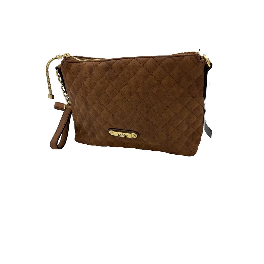 Nicole Miller Newโ York Adjustable Cross Body Purse Color Saddle NY3615